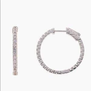 MM LaFleur Pavé Hoops in Sterling Silver